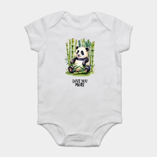 Panda Love You More Baby Bodysuit